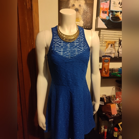 Material Girl Brand Sleeveless Blue Dress (M) - Picture 5 of 8